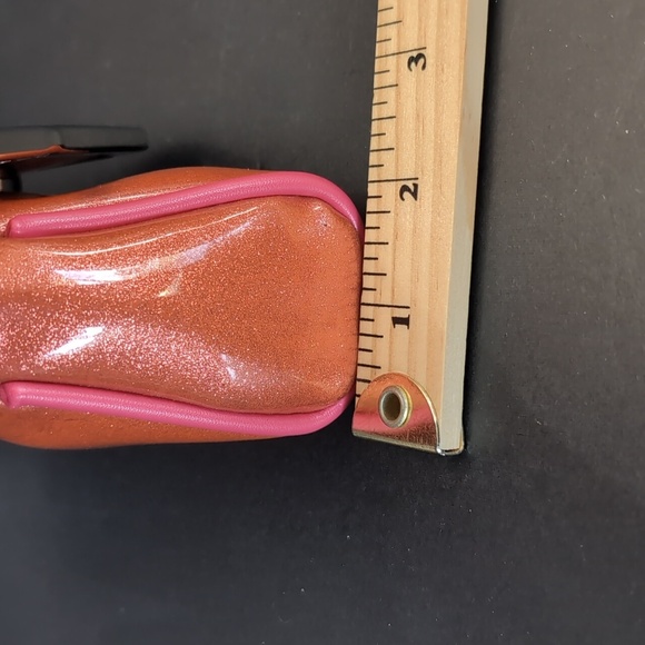 Sourpuss Womans Orange Faux Leather Retro Style Clutch. - Picture 12 of 12